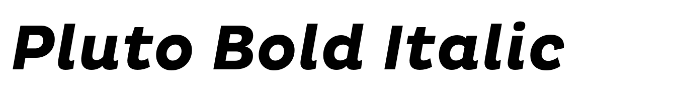 Pluto Bold Italic